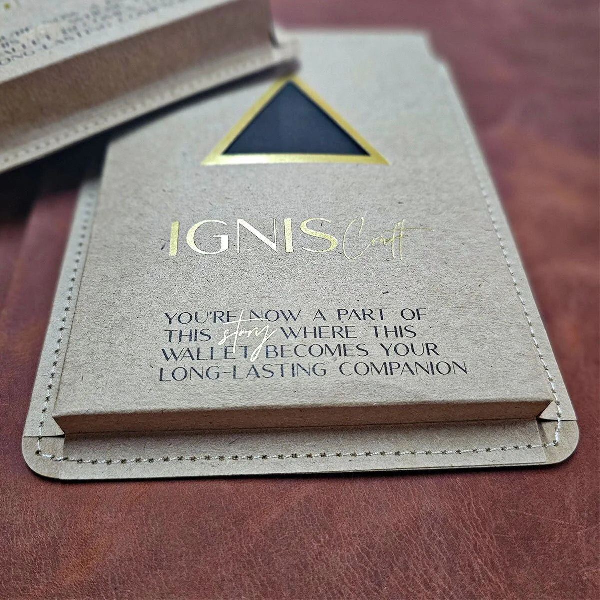 Leather Passport Wallet | Voyager Amber - Ignis Craft