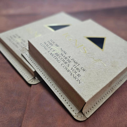 Leather Passport Wallet | Voyager Amber - Ignis Craft