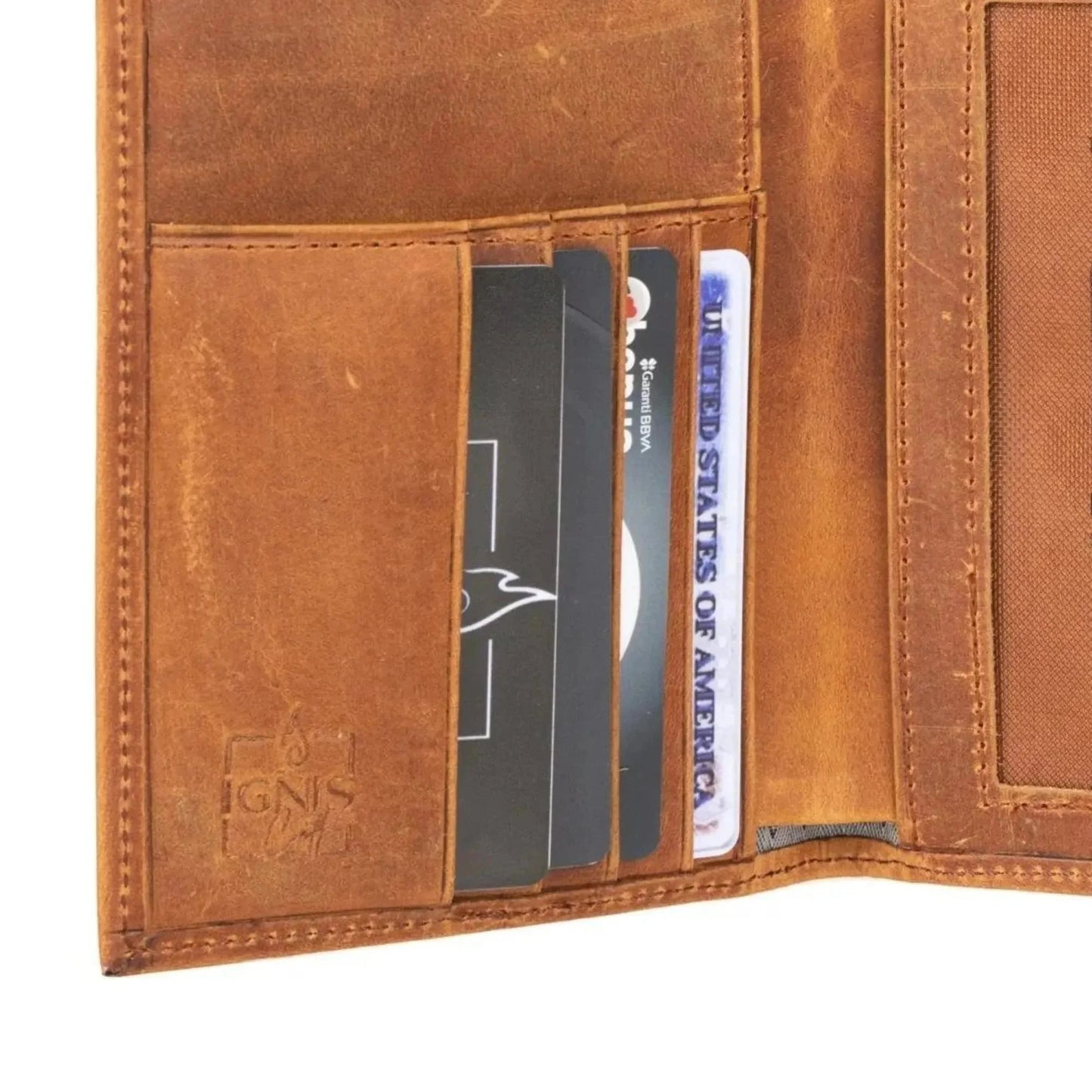 Leather Passport Wallet | Voyager Amber - Ignis Craft