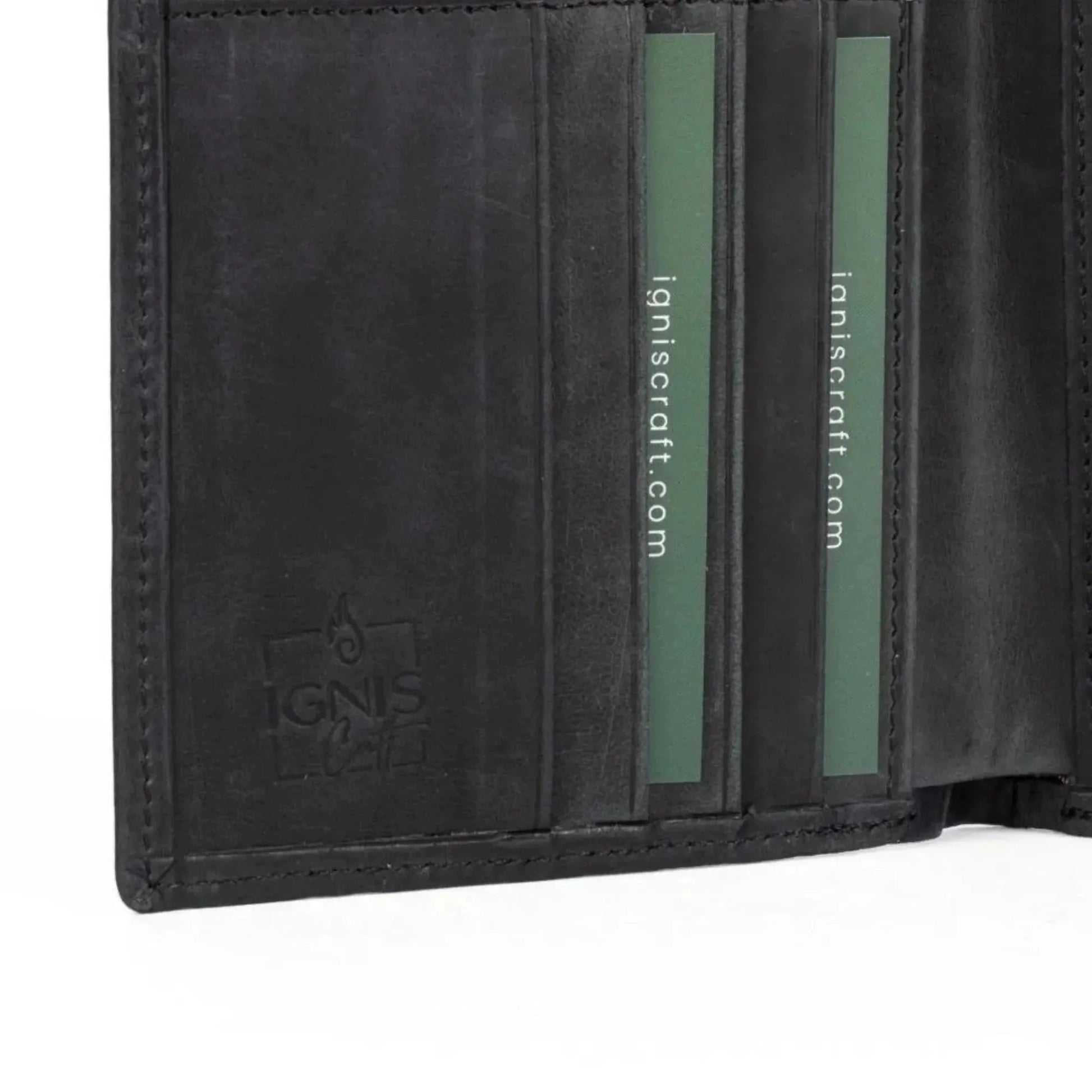 Leather Passport Wallet | Voyager Obsidian - Ignis Craft