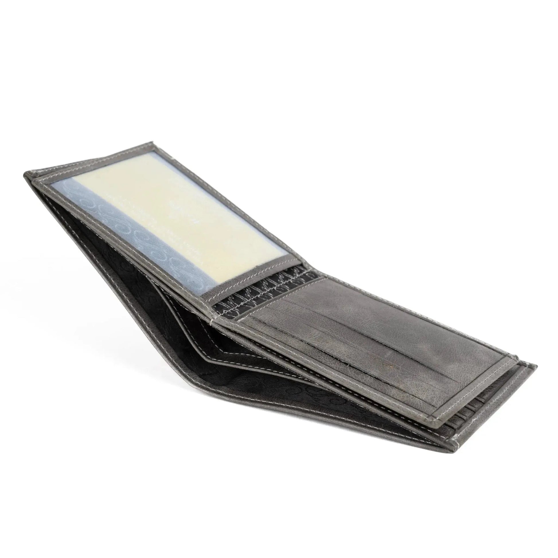 Mens Leather Grey Wallet | Solo Dynamic Basalt