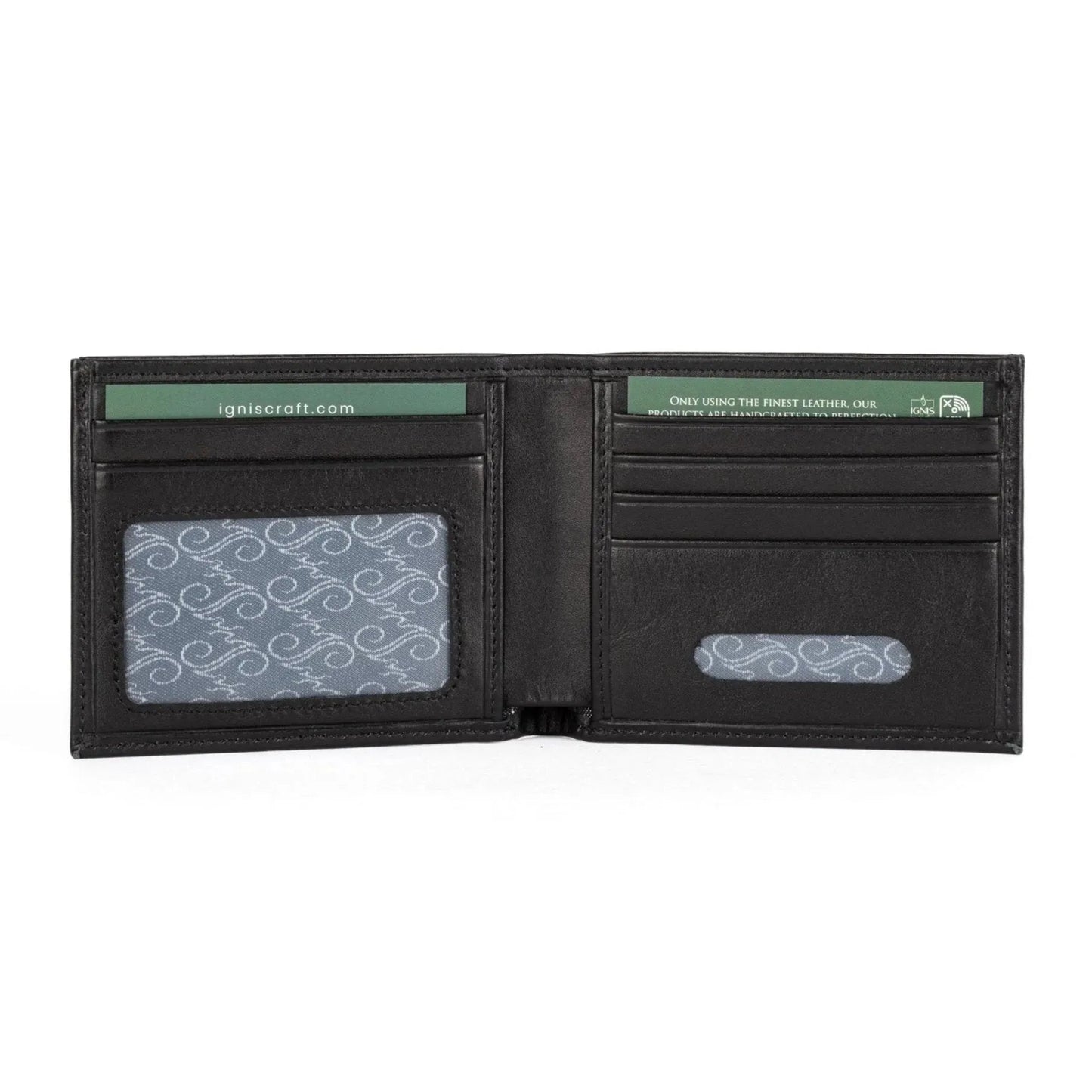 Mens Black Leather Wallet | Essential Slim Onyx