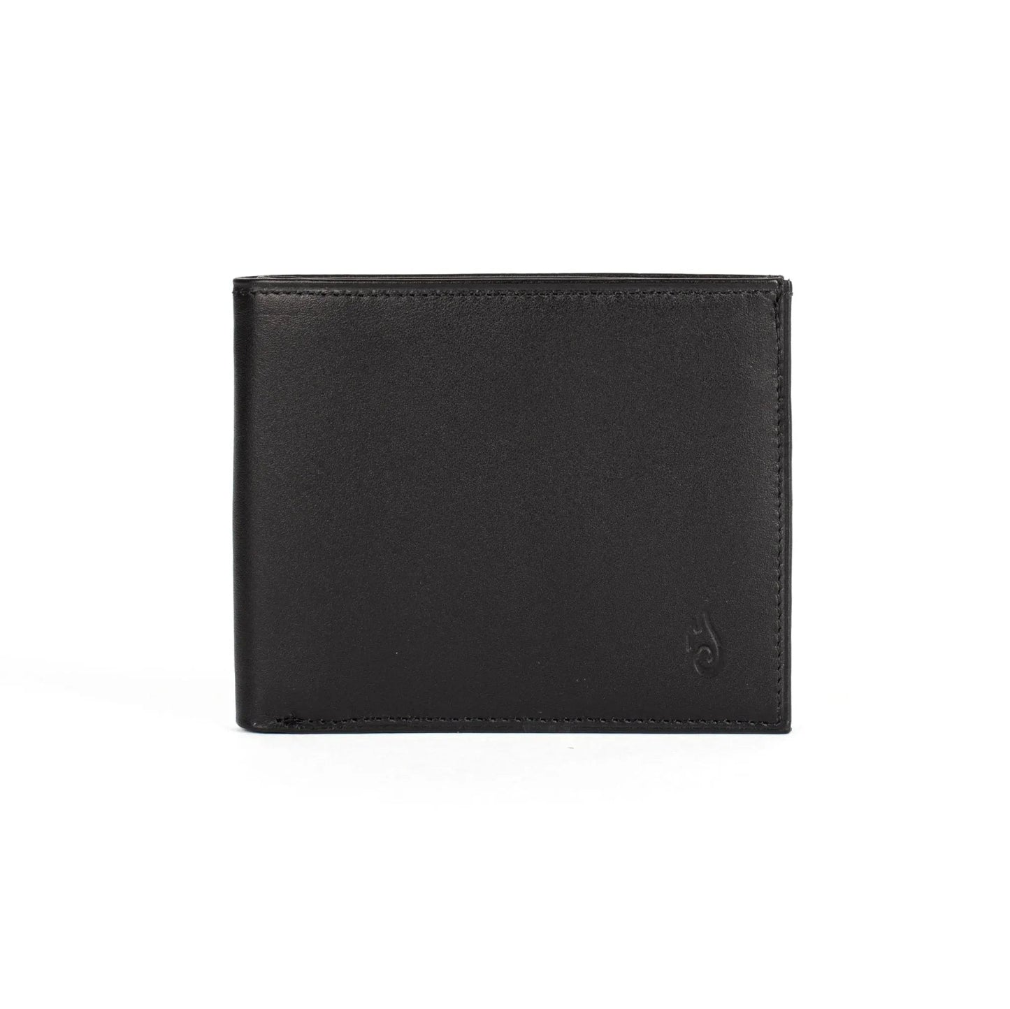 Mens Black Leather Wallet | Essential Slim Onyx