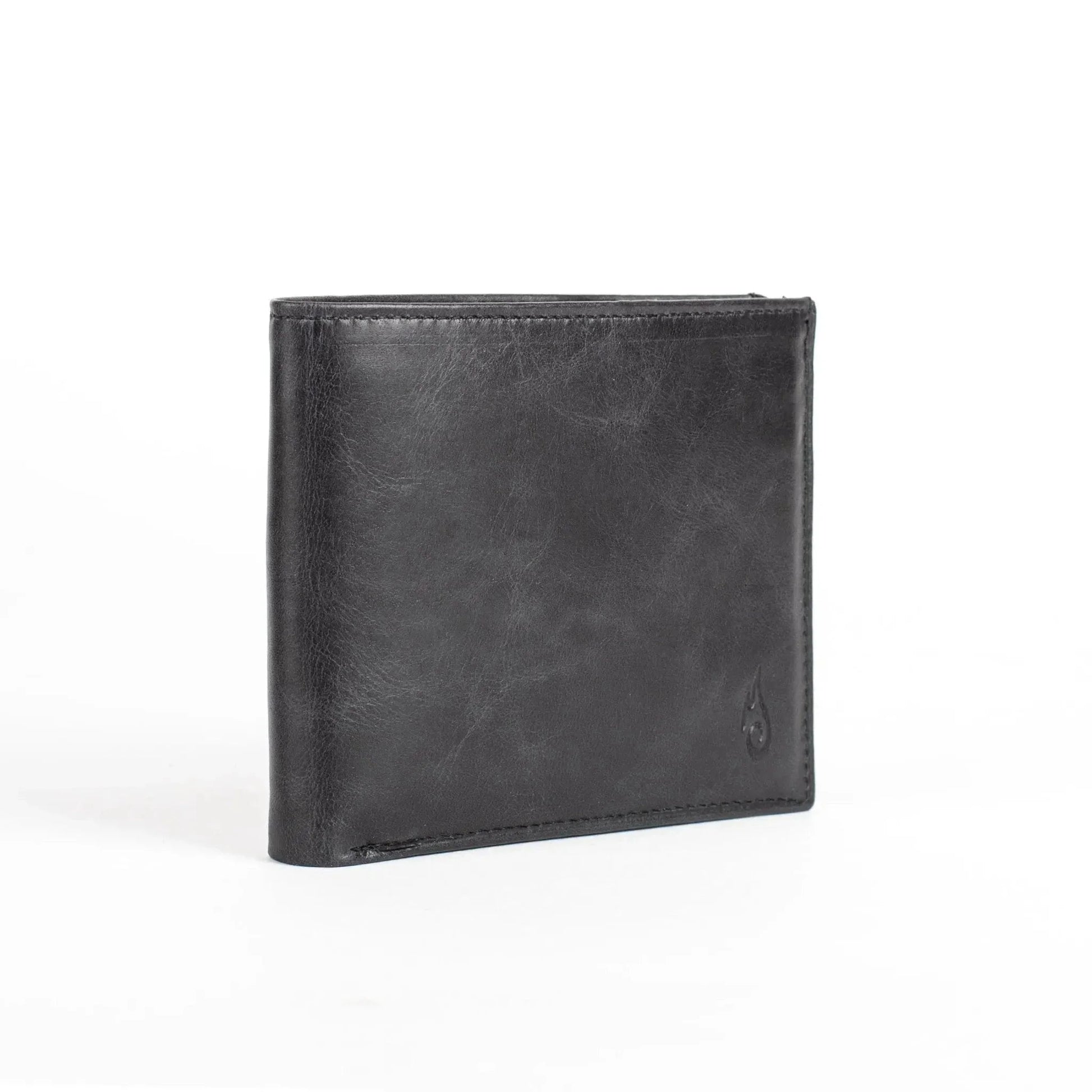 Mens Leather Bifold Wallet | Solo Dynamic Obsidian - Ignis Craft