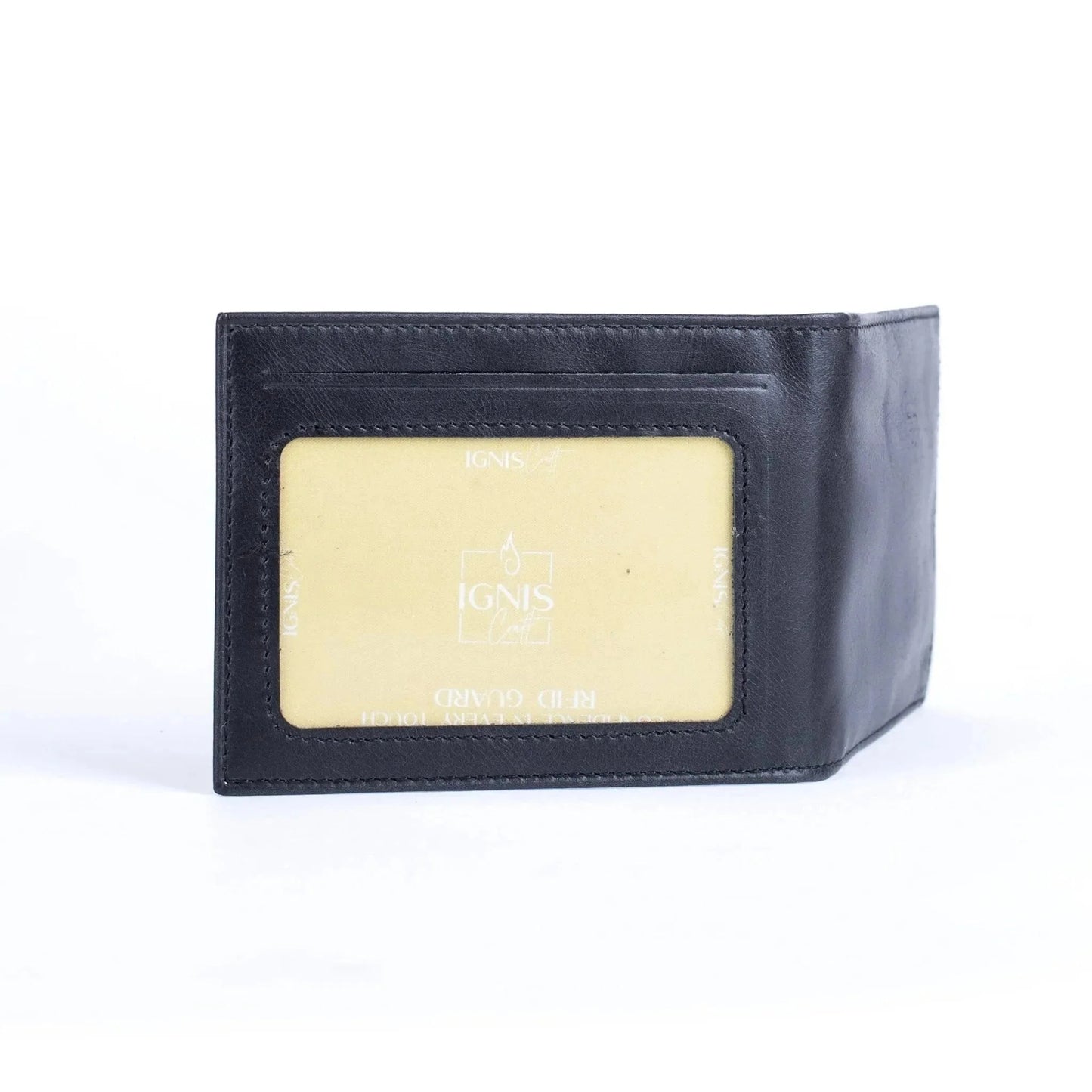 Mens Leather Bifold Wallet | Solo Dynamic Obsidian - Ignis Craft