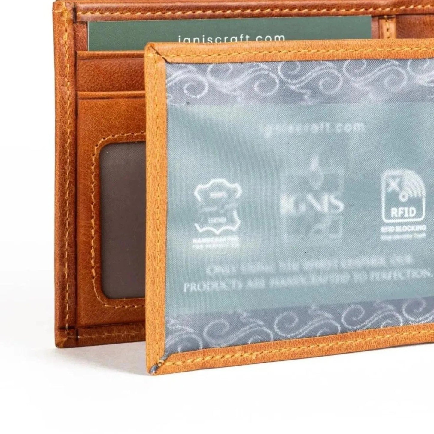 Mens Leather Wallet | Essential Dynamic Amber - Ignis Craft