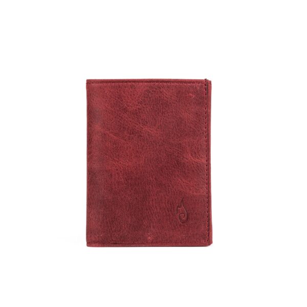 Minimalist Erkek Deri Cüzdan | Apex Garnet - Görsel 3