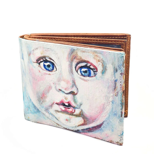Portre El Boyaması | Özel Bifold Erkek Cüzdanı - Görsel 8