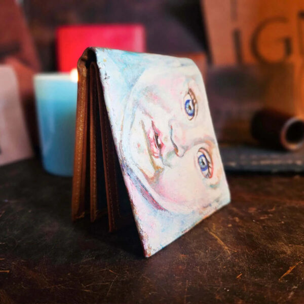 Portre El Boyaması | Özel Bifold Erkek Cüzdanı - Görsel 7