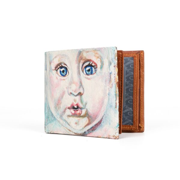Portre El Boyaması | Özel Bifold Erkek Cüzdanı - Görsel 6